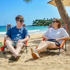 Portal Beach Chairs for Adults Camping Low Lightweight Portable Chair with Cup Holder Mesh Back Carry Bag for Outdoor Sand Lawn Travel Picnic Festival Concert