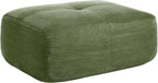 SoarFlash Corduroy Sectional Sofa Ottoman,Green