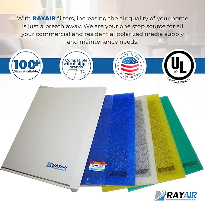RAYAIR SUPPLY 19x21 Replacement Filter Pads Compatible with Dynamic Air Cleaner (3 Pack) (19x21)