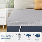 Memory Foam Mattress Topper King Size, 3 Inch Gel Infused Cooling Mattress Pad with Breathable Bamboo Cover, Pressure Relief & Machine Washable Bed Topper 76"x80" Gray