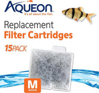 Aqueon Aquarium Fish Tank Replacement Filter Cartridges Medium - 15 pack