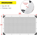 Clear Greenhouse Heavy Duty tarp 14 Mil Clear Waterproof Cover,UV Resistant Poly Tarp with Grommets 8x6ft Superior Strength,for Gardening, Farming, Nursery, Garden