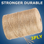 Vanhench 805FT Natural Jute Twine String, Bulk Hemp Jute Rope Cord Twine for Crafts Gardening, Gift Wrapping, Wedding Décor, Packing Material Burlap Ribbon, Christmas Knitting Macrame Decoration