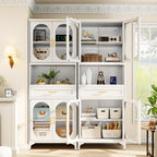 Kitchen Pantry Storage Cabinet (White, 75" H)