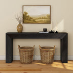 Plank+Beam 66 Inch Camden Console Table - Solid Pine Wood, Easy Assembly for Living Room or Entryway, Rustic Char