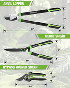 WORKPRO 3-Piece Garden Shears Set, Heavy-Duty Gardening Clippers