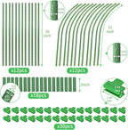 Garden Hoops Grow Tunnel for Raised Beds, 6 Sets 25.6" x 31.5" Rust-Proof Steel Greenhouse Hoops, Plant Support Garden Stakes Frame for Garden Fabric, Row Cover, Garden Netting