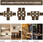 Dining Table Set for 4 with 1.6" Thick Tabletop, 5-Piece Kitchen Table Set, Space-Saving Rectangular Dining Room Kitchen Table Chair Set for Small Space,Dinette,Apartment,Rustic Brown