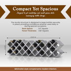 Kings Brand Furniture 30-Bottle Wine Rack – Geometric Grid Design, Modern Countertop Wine Storage for Kitchen, Bar, or Sideboard Display (Concrete Finish)
