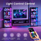 Dystler Glass Display Cabinet with Doors and RGB LED Lights