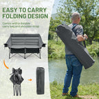 Timber Ridge 600 lbs Double Camping Chair, Ultra-Wide Heavy Duty Outdoor Folding Camp Couch, Loveseat Camping Chairs Perfect for Campsites, Patio/Lawn, Soccer Games or Other Youth Sports, Supports