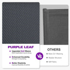 PURPLE LEAF Lounge Chair Outdoor Set of 4 Chaise Lounge w/Wheel, Dark Grey | The space-saving stackable design allows multiple chairs to nest together neatly for quick and easy off-season storage