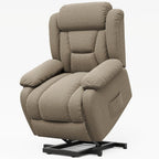Amopatio Lift Recliner Chair for Elderly Upgraded Reclining Chairs Indoor Lounge Chairs Single Sofa with Side Pockets and Remote Control for Living Room Bedroom（Brown）