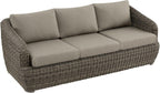 CHITA Patio Wicker 3-Seater Sofa with Removable Cushion, Backyard Rattan Chair for Sunrooms, Patios, Decks, Fully Assembled