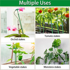 Extendable Plant Stakes, Length Scalable from 17.9IN to 42.3IN Plant Support Stake, Orchid Sticks with Clips for Indoor Outdoor,Garden Stakes for Plant,Tomato,Vegetables,Monstera,Vine - 5Pack