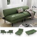 Ribilake 70" Futon Sofa Bed, 4 in 1 Multi-Function Couch Sleeper with Adjustable Backrest, Modern Convertible Futon, Recliner Small Loveseat for Living Room, Dorm, Green
