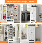 kepptory 55" Pantry Storage Cabinet with Adjustable Shelvesand Drawer, Buffet Cupboard for Kitchen