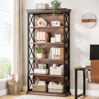 Tribesigns 6-Tier Bookcase, 71 Inches Industrial Bookshelves and Bookcase