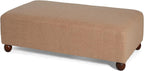 Christopher Knight Home Rika 48" Comfy Boucle Upholstered Bedroom Bench, Ottoman Bench with Rounded Wooden Legs, Spacious Seating, Long Footstool for Living Room, Entryway Bench, Tan Brown