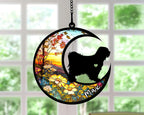 Personalized Dog Memorial, Custom Name Tibetan Terrier Dog Christmas Ornament with Name, Custom Breeds, Pet Loss Light Catcher, Gifts for Lovers Loss of Pet Sympathy on Mothers Day Christmas