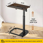 facka Adjustable Height TV Tray Table for Couch Eating, Laptop Small Spaces
