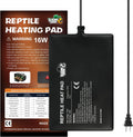 LUCKY HERP Reptile Heat Pad 8x12 Inch 16W Under Tank Terrarium Heating Mat, Reptile Heat Mat, Reptile Heating Pad for Turtle, Lizard, Hermit Crab, Frog, Snake