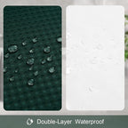 3 in 1 Shower Curtain Set, Dark Green Waffle Shower Curtain and PEVA Liner Set with 12 Stainless Steel Shower Curtain Hooks, Waterproof Shower Curtains for Bathroom, 72 W x 72 H