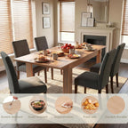 Sannwsg Extendable Table 54"-85", Extendable Dining Table for 4-8, Rectangular Kitchen Dining Table Space Saving, Farmhouse Dining Tables with 95" Runner