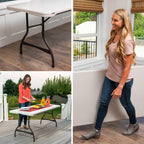 Lifetime 6-Foot Nesting Folding Table, Commercial, Almond