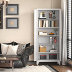Coolsun Metal Pantry Cabinet, 71" Kitchen Pantry Storage Cabinet with 2 Doors and 4 Adjustable Shelves, Food Pantry Cabinet for Kitchen, Living Room, Dining Room, Home Office