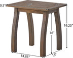 Selma Accent Table: Modern Acacia Wood Side Table - Compact 19x19 Inch End Table for Small Space Living & Home Office Use