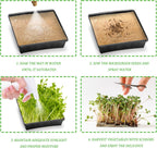 Tosnail 80 Pack 5 x 5 Inches Hemp Grow Mats, Jute Fiber Grow Mats, Sprouting Mat, Hemp Pads for Indoor Microgreens Growing, Wheatgrass Sprouts
