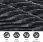 Bean Bag Chairs for Teens, 3FT Bean Bag with Memory Foam Filling, Bean Bag Chairs with Plush Microfiber Removable Cover, Cozy Sofa for Reading, Gaming- Black