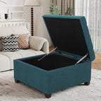 32 inch Large Square Storage Footstool Coffee Table with Lifting Platform, Ample Space - Perfect for Living Room Storage