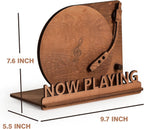BS-VOG Now Playing Vinyl Record Stand, Tabletop Holder, Gift for LP Lover | Displays Current Album, Real Vinyl-Like Groove Feel, Easy to Assembly, Now Spinning Vinyl Stand Storage for Albums Magazine