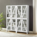 Crosley Furniture Cassai 2-Piece Pantry Storage Cabinet Set with Shelves, Kitchen, Dining, or Laundry Room, White
