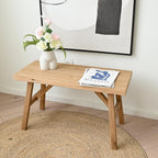 SwallowLiving 30" Solid Wood Entry Bench - Rustic Farmhouse Style Hallway Seating for Living Room, Dining Room Entryway - Handcrafted Natural Finish