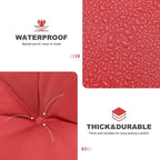 Porch Swing Cushions,Outdoor Cushions 3 Seater Replacement with Backrest, Waterproof Thickened Bench Cushion with Ties for Porch, Patio,Outdoor, Backyard and Garden (Red 47 * 40 in)