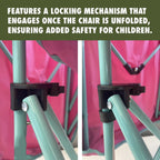 Canopy Chair with Safety Lock, Pink/Green, 125 lb. Capacity