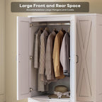 LIKIMIO Wardrobe Cabinet with Drawers and Doors for Bedroom and Guest Room