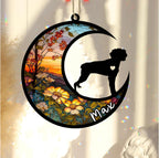 Personalized Dog Memorial, Custom Name Brittany Dog Christmas Ornament with Name, Custom Breeds, Pet Loss Light Catcher, Gifts for Lovers Loss of Pet Sympathy on Mothers Day Christmas