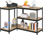 Yaheetech Storage Shelves 5 Tier Garage Shelving Heavy Duty Garage Shelves Adjustable Metal Shelving Unit Utility Rack Industrial Shelving for Warehouse Pantry Closet, 35.5″W × 17.5″D × 72″H, Black