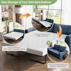 4 Inch Gel Memory Foam Sofa Mattress Full Size, CertiPUR-US Certified, with Removable Washable Cover, for Guest Rooms, Sofas, RVs & Boats