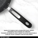 Starfrit The Rock 7PC Non-Stick Cookware Set - Durable Forged Aluminum - Oven Safe - PFOA Free - Easy to Clean - Black