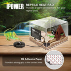 iPower 4 by 7 Inch Reptile Heating Pad with Temperature Adjustable Controller Knob, Under Tank Warmer Terrarium Heat Mat for Reptiles and Amphibians
