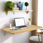 Laundry Folding Table, 40'' x 20'' Wooden Wall Mount Desk, Laundry Table for Folding Clothes, 40'' Length (Oak Color)