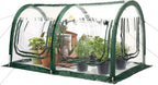 Poray Pop Up Tunnel Greenhouse Tent,Portable 78.8''Long Greenhouse Gardening Flower House ,Plant Sunshine Room with PVC Cover for Protecting Plant from Cold Frost & Birds Insects with Zipper up Mesh