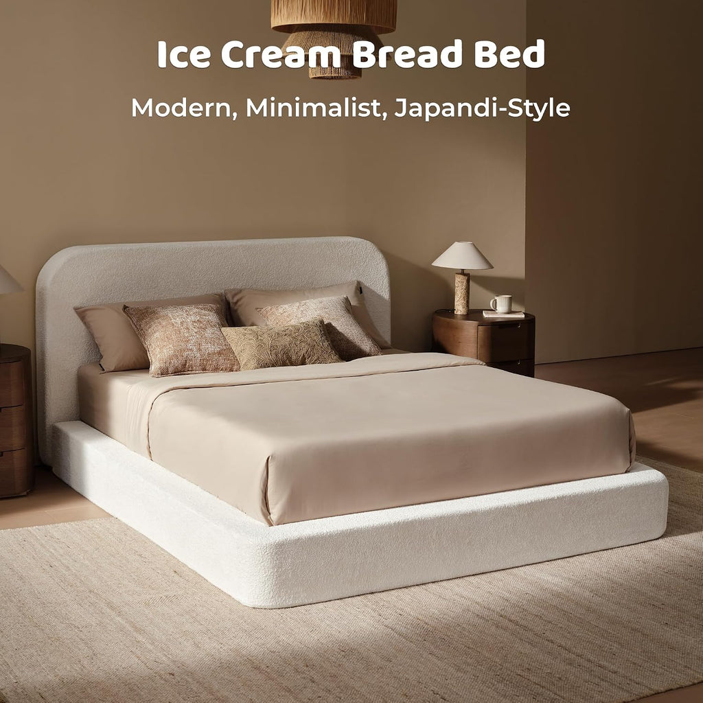 RECCI Airframe Bread Queen Curved Cloud Platform Bed Frame