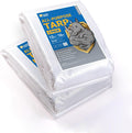 GUARD SHIELD Clear White Tarp Heavy Duty 12x16 Feet Waterproof for Greenhouse Outdoor Garden Poly Cover UV Resistant 3x3 Weave 10mil (2-Pack)