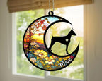 Personalized Dog Memorial, Custom Name Doberman Pinscher Cropped Ears Dog Christmas Ornament, Custom Breeds, Pet Loss Light Catcher, Gifts for Lovers Loss of Pet Sympathy on Mothers Day Christmas